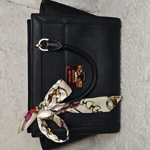 Michael Kors Tina Saffiano Leather Messenger Handbag